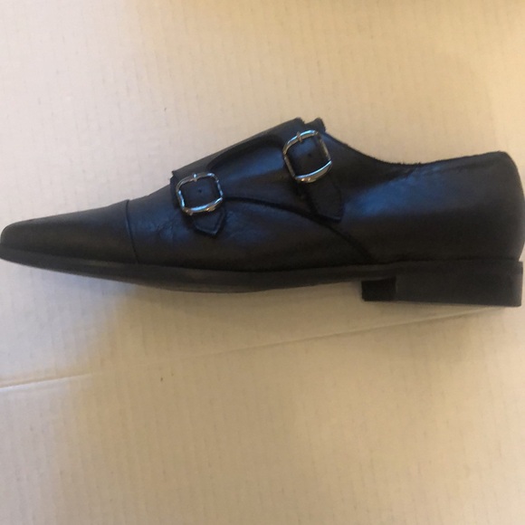 Ethem Black Leather Italian Pointed Toe Buckled Women’s Loafer Like New Size 40 - Picture 2 of 7